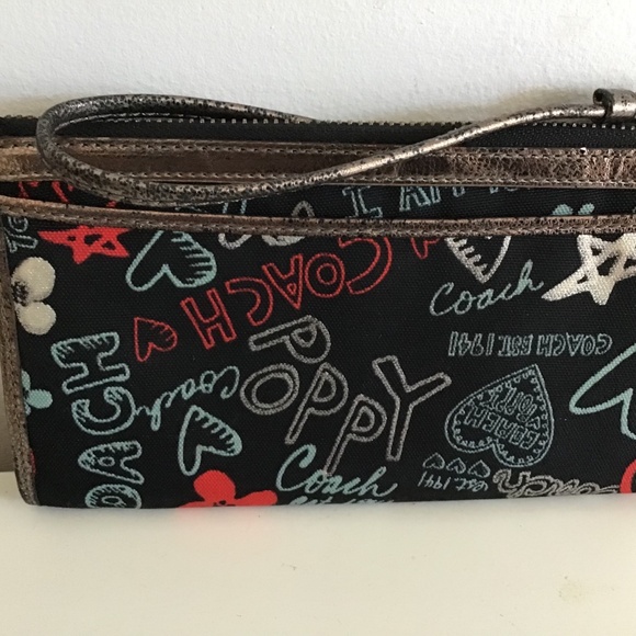FINAL REDUCTION Coach Vintage Poppy Graffit Wallet - Picture 2 of 7